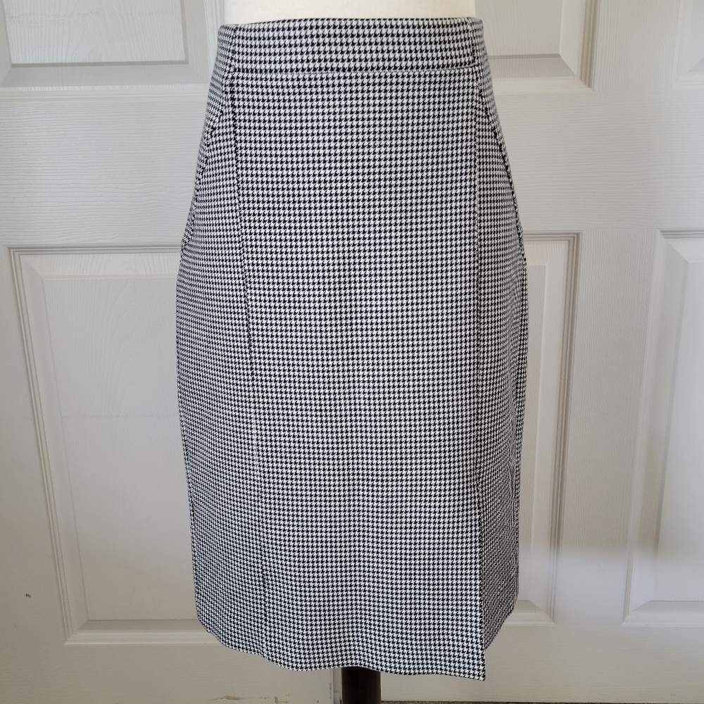 Banana Republic Houndstooth Pencil Skirt Sz 6